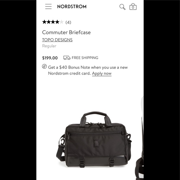 NWT TOPO Designs Commuter Briefcase In Black - Picture 2 of 10